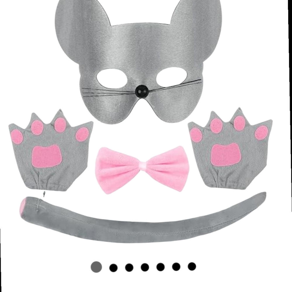 Gray and Pink Mouse Costume Set for Kids